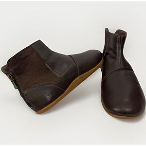 Ahnu Leela Brown Leather Ankle Boots Women's Size 10 Waterproof Boho